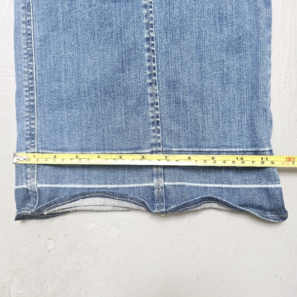 SPANX Sz L ShapeWear Light Blue 360 Authentic Wide Leg Denim Jeans - Picture 7 of 11